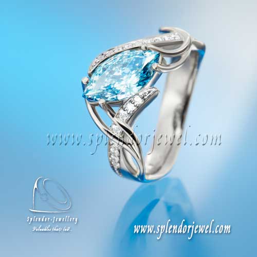 Kék gyémánt jegygyűrű (Blue diamond engagement ring)